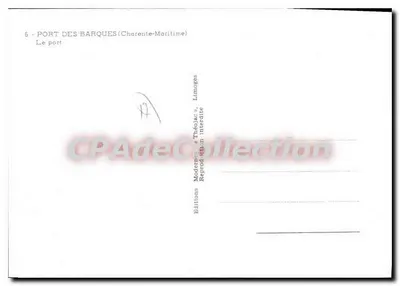Port des Barques — Charente-Maritime — Éditions Modernes Théolac — Rewers