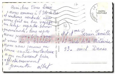 La Flotte — Ile de Ré — Uitgever Artaud & Fils, Nantes — Achterkant
