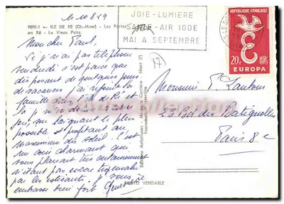 Stary Studzienka w Sainte-Lumière - Les Portes - Wydawca Flor — Rewers