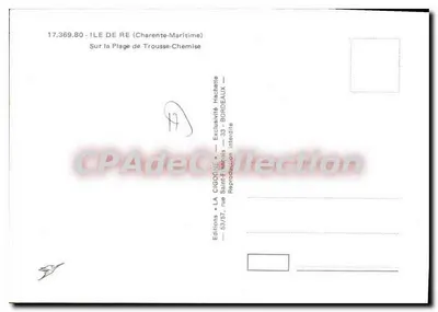 Cigogne — Plaża Trousse-Chemise — Wydawnictwo La Cigogne — Rewers