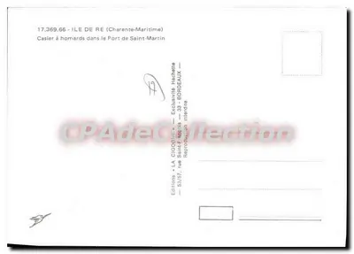 Porto de Saint-Martin — Ilha de Ré (Charente-Maritime) — Éditions LA CIGOGNE — Verso