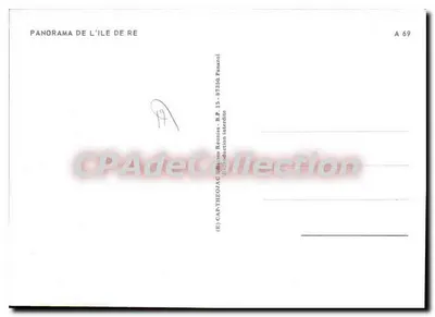 Panorama da Ilha de Ré — Editor Panazol, n° A 69 — Verso