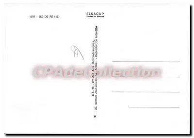Wyspa Ré — Karta pocztowa turystyczna z mapą i zdjęciami — Elnacap — Rewers