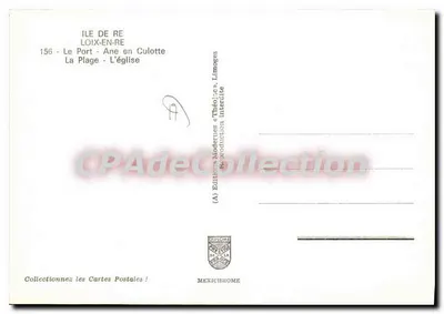Loix-en-Ré — Port, plaża, kościoł i osioł — Wydawnictwo Médiocres — Rewers