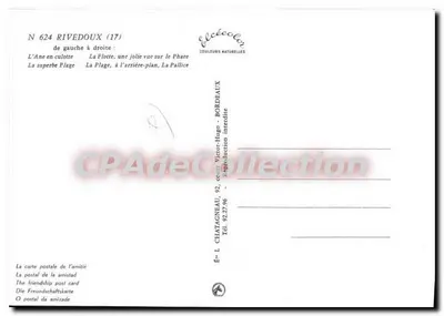 Rivedoux — Lembrança de Rivedoux — Élécécolor — Verso