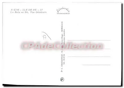 Le Bois en Ré — Ogólny Widok — Élèce — Rewers