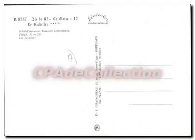 Pavilony w La Flotte — Wyspa Ré — Wydawca Elcée, nr 6747 — Rewers