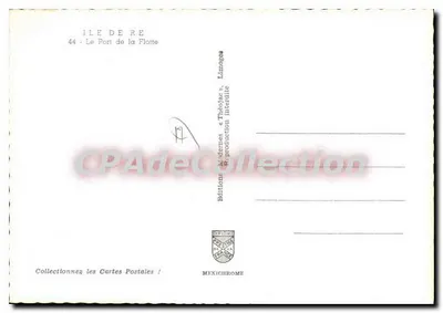 Isla de Ré — El puerto de La Flotte — Edición Limoges — Reverso