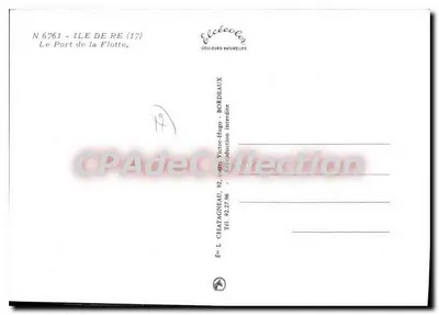 Porto da Flotte — Ilha de Ré (17) — Editora Elcé — Verso