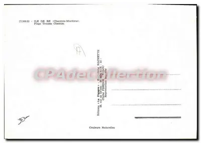 Plaża Trousse Chemise — Wyspa Ré (Charente-Maritime) — Éditions « La Cigogne » — Rewers