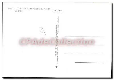 Le Port — La Flotte-en-Ré (Wyspa Ré) — Wydawca EDICAP, n° 1599 — Rewers