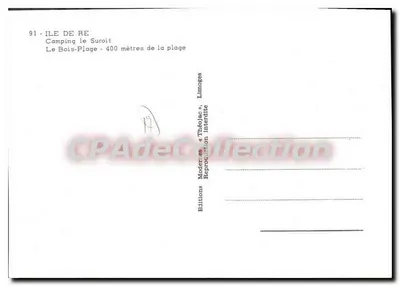 Camping Le Suroit — Eiland Ré — Uitgave Théélac — Achterkant