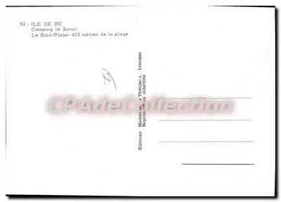 Camping le Suroit — Wyspa Ré — Wydawnictwo Moderies & Théoljac — Rewers