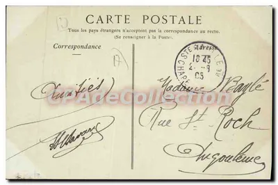 LA ROCHELLE — O Hotel das Postas — Coleções ND. Fot. n°105 — Verso