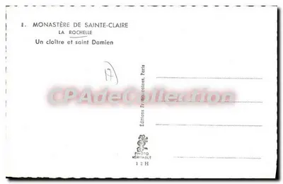 Klasztor św. Klaudii — La Rochelle — Wydawnictwo Francuskie, Paryż — Rewers
