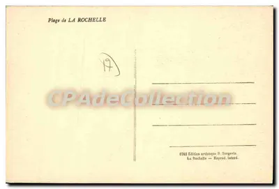 Spiaggia di La Rochelle — Edizione artistica H. Bergevin, n° 6748 — Verso