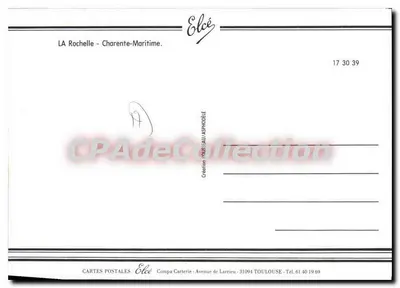 La Rochelle — aqui, voamos! — Editor Elcé, n° 17 30 39 — Verso