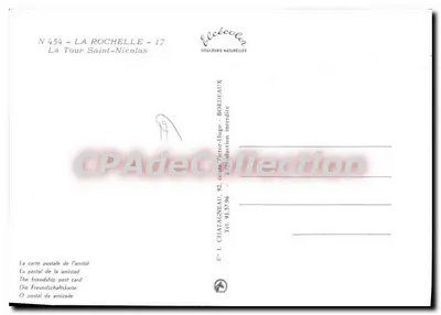 La Rochelle — A Torre São Nicolau — Élécée — Verso