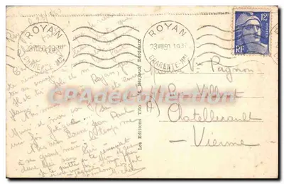 Royan-Le Paradou — Vista sobre a Ponta de Vallières — Tito — Verso