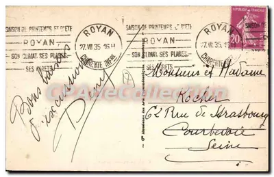 Royan - Plac Botton — widok portu i nabrzeża — wydawca A.P.A. nr 11 — Rewers