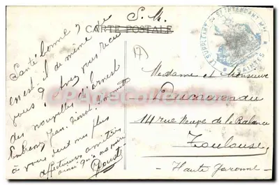 Saintes — A Charente e o Quai da República — Edição da Maison de la Poste — Verso