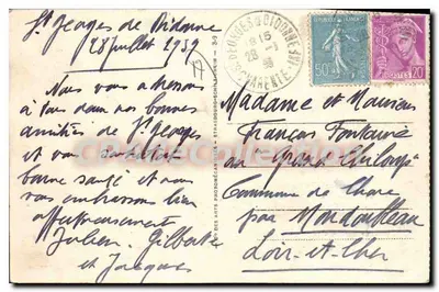 St-Georges de Didonne — A Concha — Bilhete postal antigo de Collection n°267 — Verso