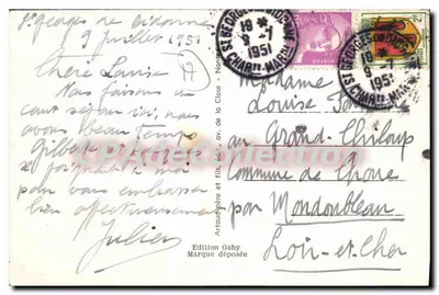 Saint-Georges-de-Diddonne (Ch-Mar) — A Praia — Edição Gaby, n°216 — Verso