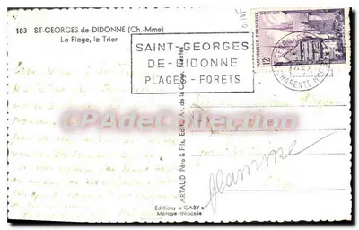 A Praia, Saint-Georges-de-Diddonne — vista da promenade — Éditions Gaby, n°183 — Verso