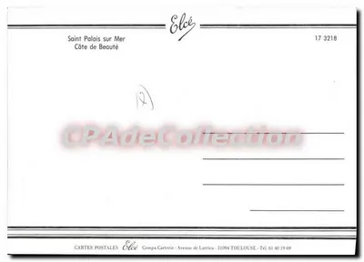 St Palais sur Mer — praia animada — Editor Elcé, n° 17 3218 — Verso