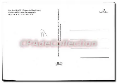 La Pallice (Charente-Maritime) — O bote realizando a travessia — IRIS, n°12 — Verso