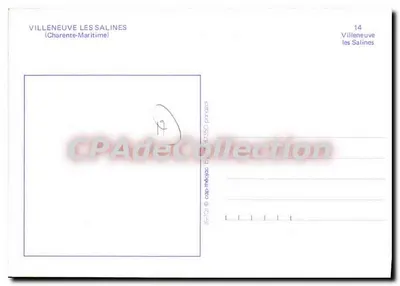 Villeneuve les Salines — bairro residencial com lagos — editor CPAdeCollection, n°14 — Verso