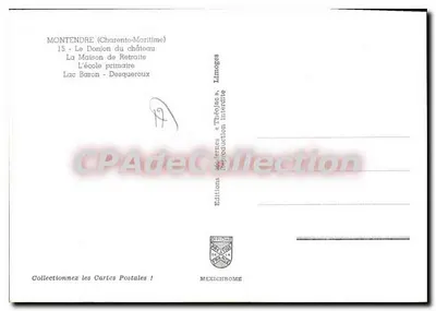 Montendre — widok panoramiczny — Wydawnictwo Diplomé, Limoges — Rewers