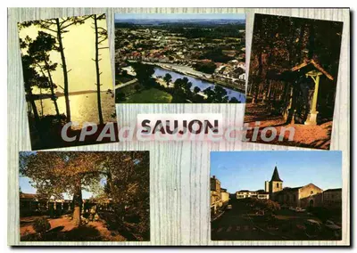 Saujon — vista panorâmica, costa, porto, fonte termal, praça da igreja — CAP-THEOJAC Éditions Rétunies