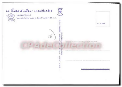 Rion — Widok z powietrza z San Peyre (131 m.) — Wyd. A. Rion, 115, Av. St Lambert - 06000 Nice — Rewers