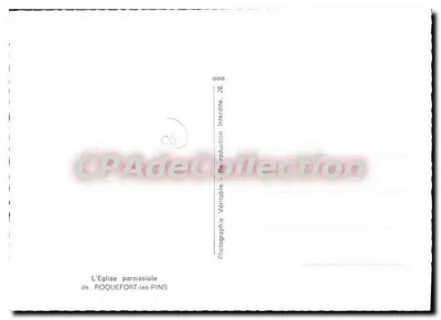 Igreja paroquial — Roquefort-les-Pins — CPAdeCollection — Verso
