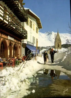 Auron (A.-M.) — Um canto do vilarejo no inverno — Éditions Yvon, n° 3117