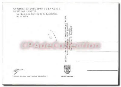 Bastia — Het Molen van de Martelaren van de Verlossing en de Stad — Uitgave "La Citadelle" — Achterkant