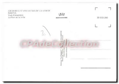 Bastia — Ogólny widok, Port i Miasto — Wydawnictwo Hachette — Rewers