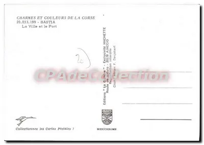 Bastia — De Stad en het Haven — Uitgaven 'La Corse' n°20.033.199 — Achterkant