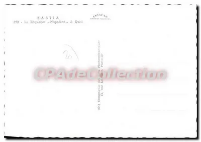 Bastia — Pałacowiec «Napoléon» na nabrzeżu — EKTACAP — Rewers