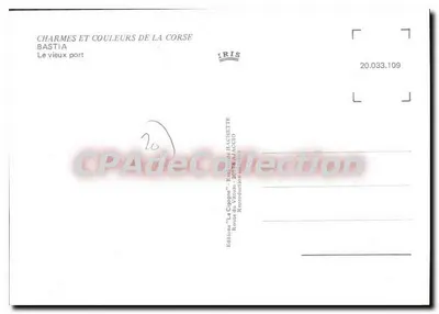 Bastia — Stary port — Wydawnictwo 'Le Cusin', R. Hachette, Bastia — Rewers