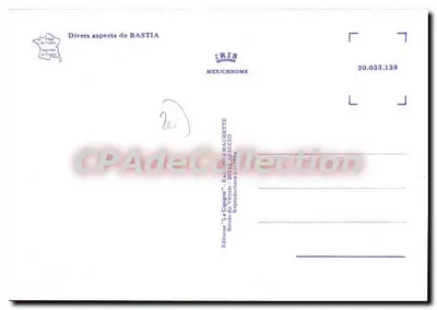 Bastia — Różne aspekty — Wydawnictwo 'La Cigogne' Hachette — Rewers