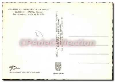 Bastia — Nowe nabrzeża i miasto — Éditions Diplôme, n° 20.033.149 — Rewers