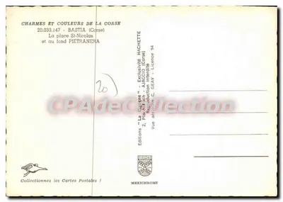 Bastia — Plac św. Nikodema i fundusz Pietranera — Wydawnictwo Hachette — Rewers