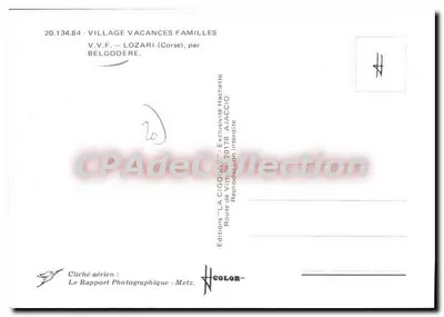 Villaggio Vacanze Familiari - Lozari (Corsica) — di Belgodère — Edizioni 'La Cigogne' — Verso