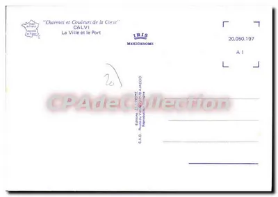 Calvi — La Ville et le Port — Éditions S.A.D. Ajaccio — Rewers