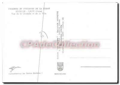 Calvi — Widok zamek i miasto — Wydawnictwo Diplôme — Rewers