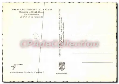 Calvi — Ogólny widok — Twierdza i port — Wydawnictwo Hachette — Rewers