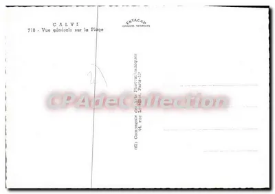Calvi — Ogólny widok plaży — Ektacap — Rewers