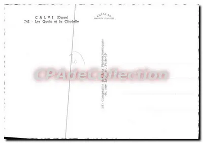Calvi (Córsega) — Os Quais e a Cidadela — EKTACAD — Verso